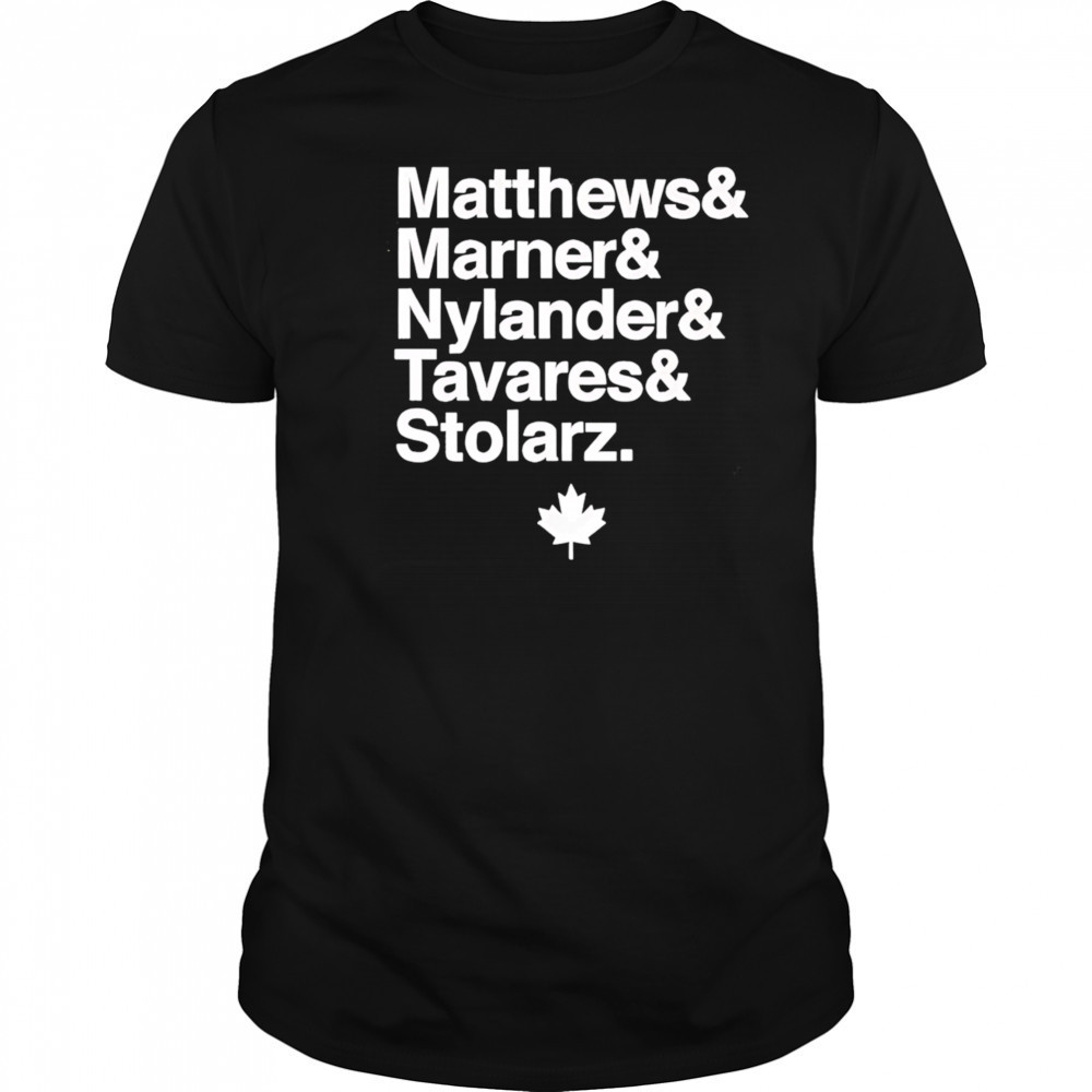 Matthews marner nylander tavares stolarz toronto hockey fan shirt
