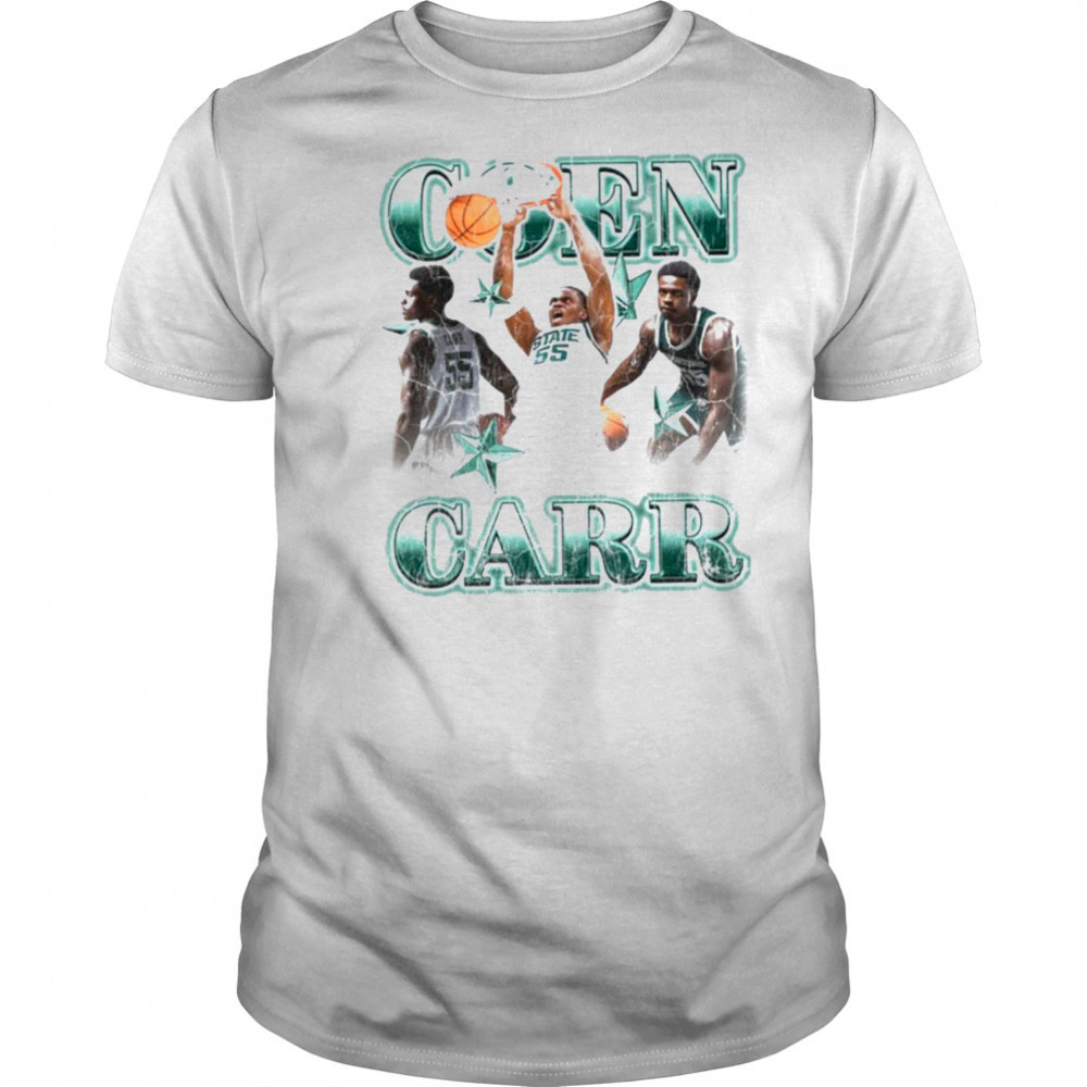 Michigan State Spartans CON CARR 55 STATE Basketball T Shirt