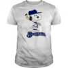 Milwaukee Brewers Snoopy Baseball funny cartoon shirt