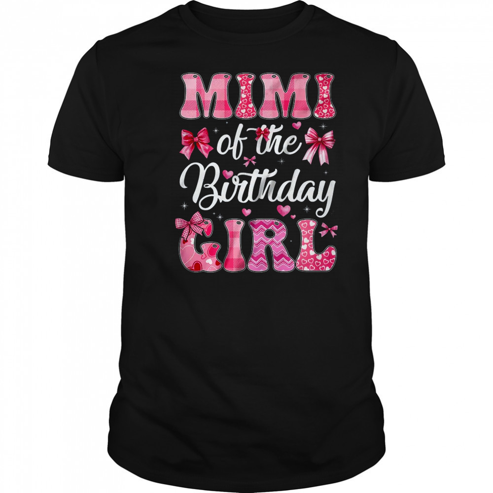 Mimi Of The Birthday Girl Family Pink Coquette Bow shirt