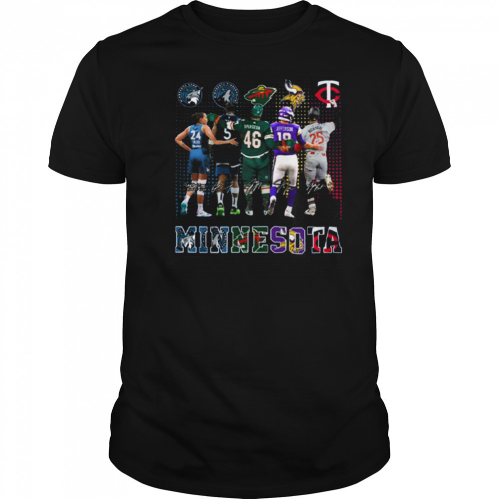 Minnesota Lynx Timberwolves Minnesota Wild Vikings Minnesota Twins T Shirt