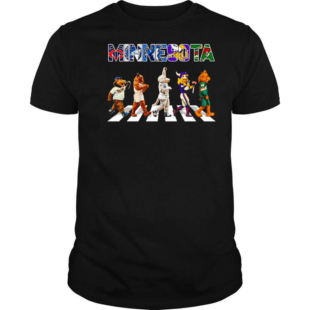 Minnesota sports mascots Abbey Road shirt