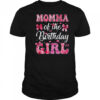 Momma Of The Birthday Girl Family Pink Coquette Bow shirt