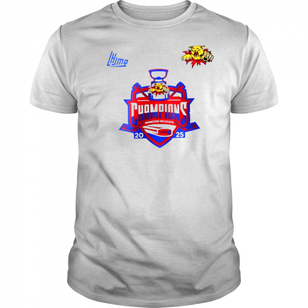 Moncton Wildcats Quebec Maritimes Junior Hockey League Champions 2025 shirt