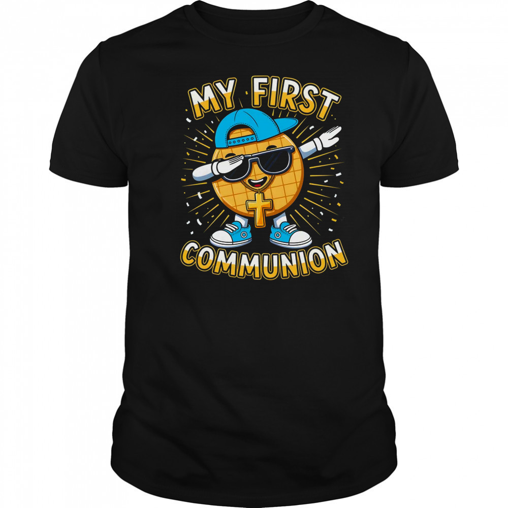 My First Communion Dabbing Wafer Funny 1st Communion Boy shirt