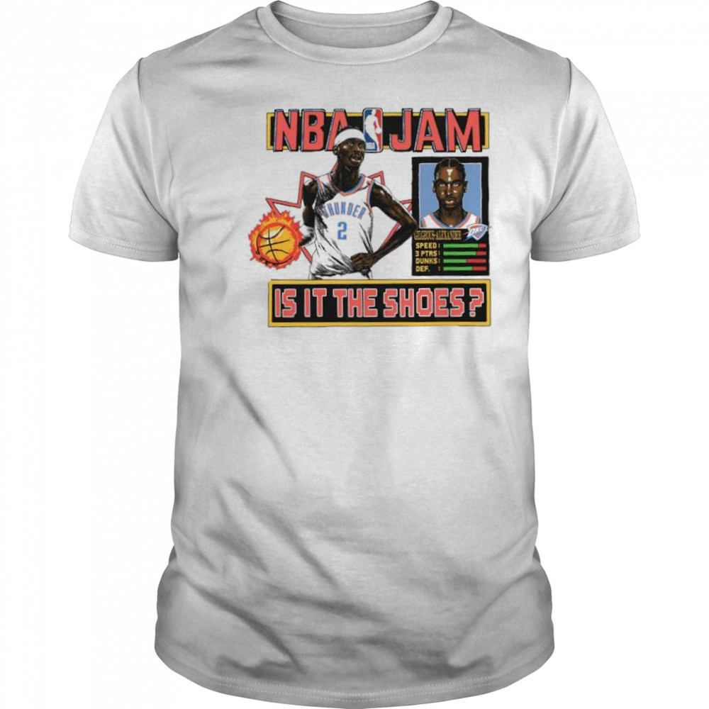 NBA Jam Shai Gilgeous-Alexander Oklahoma City Thunder is it the shoes shirt