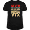 Never underestimate an old man with a Honda VTX shirt