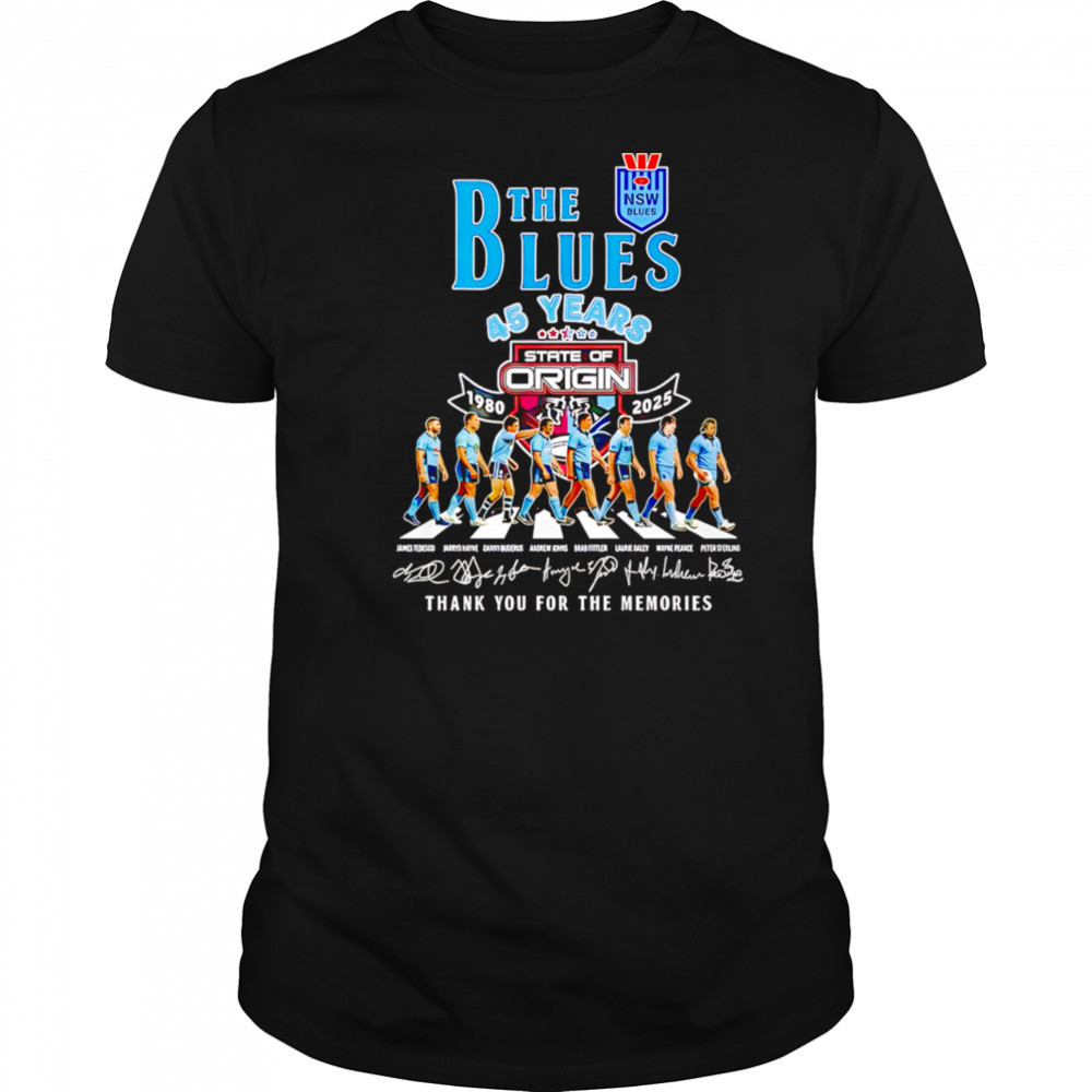 New South Wales Blues 45 Years 1980-2025 Thank Your For Memories shirt