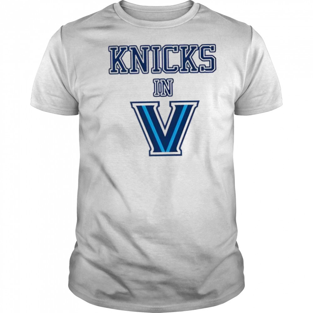 New York Knicks in Villanova Wildcats V logo shirt