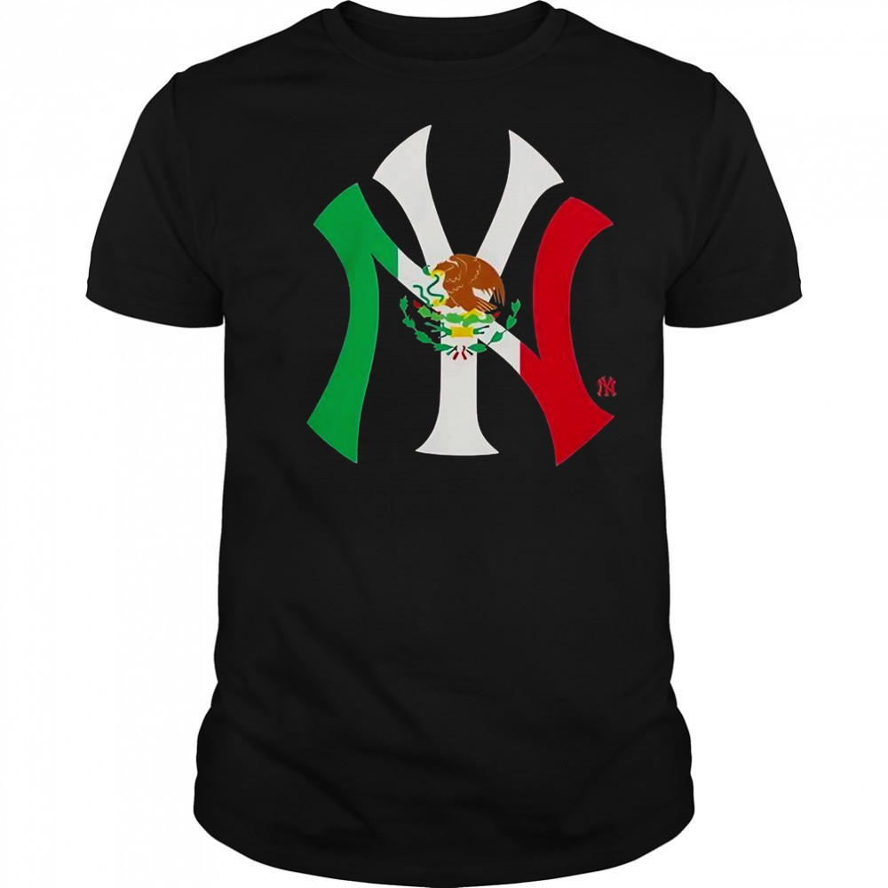 New York Yankees Mexican Flag Logo T-Shirt