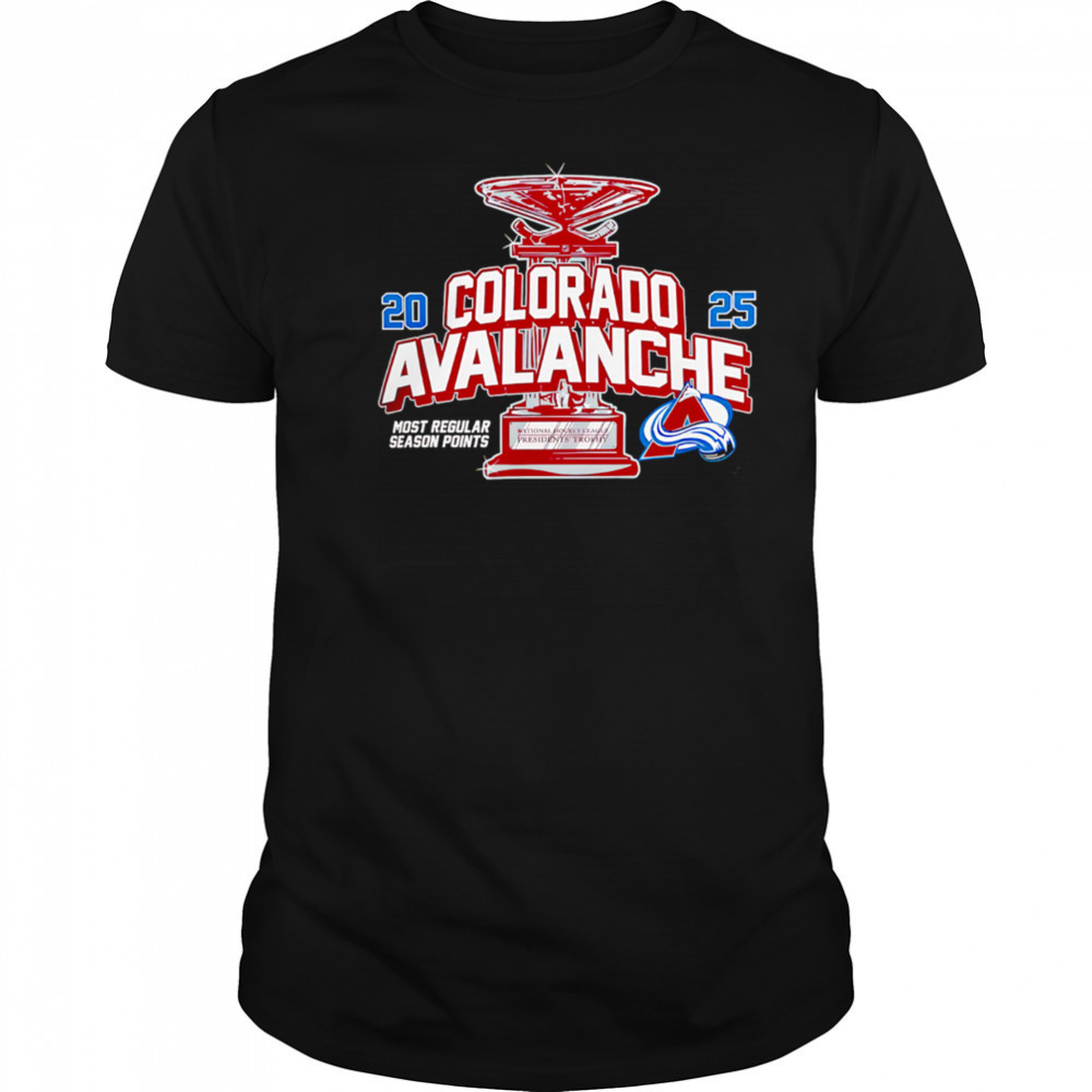 NHL 2025 Presidents Shirt Colorado Avalanche 2025 Presidents Trophy Winner shirt