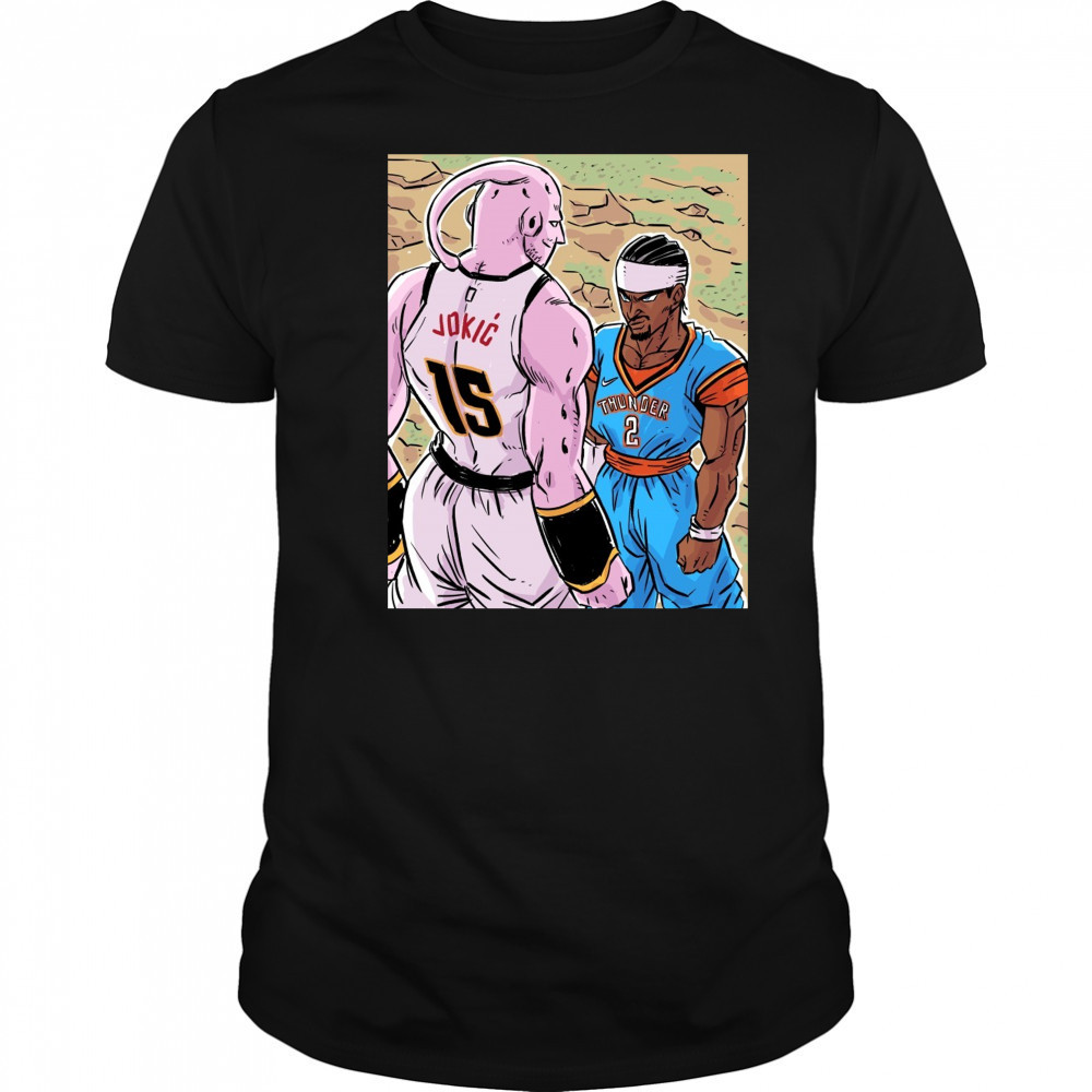Nikola Jokic Denver Nuggets Vs Shai Gilgeous-Alexander Oklahoma City Thunder This Series 2025 Art Poster t-shirt