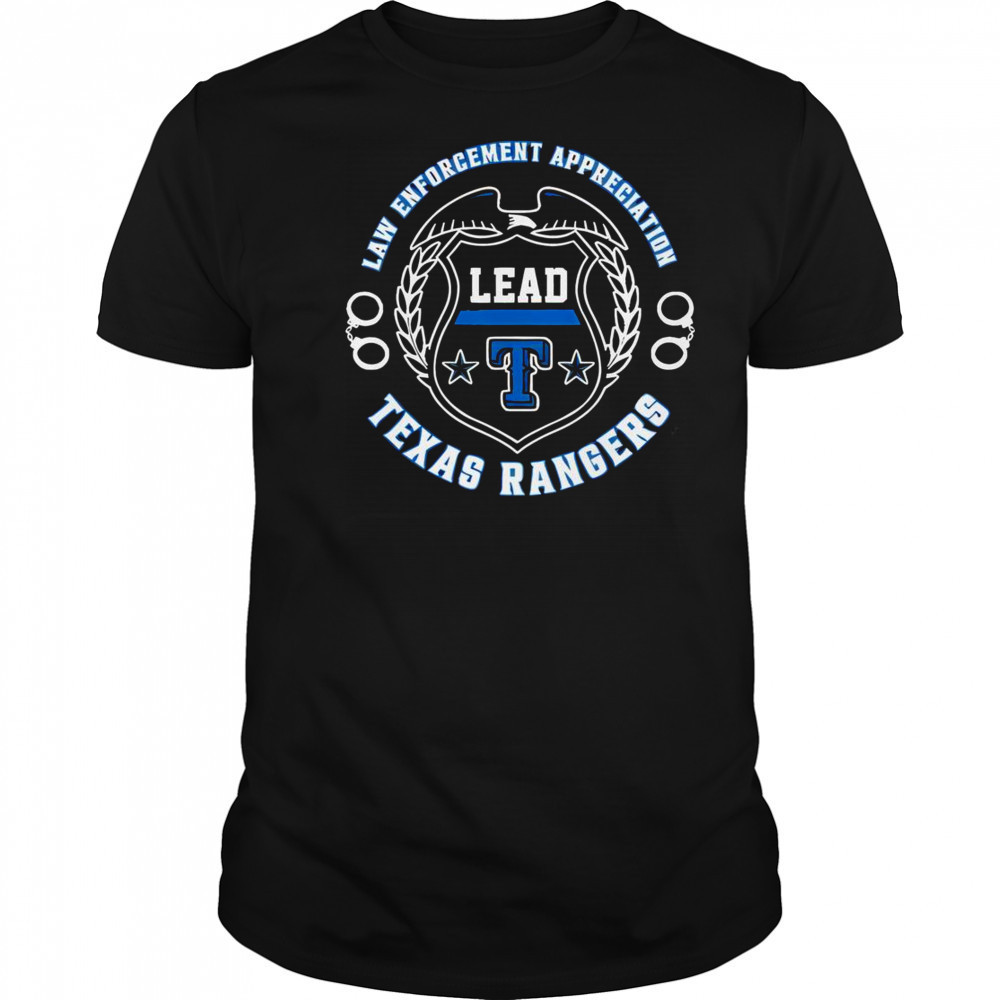 Official Texas Rangers Law Enforcement Appreciation Day 2025 T-Shirt