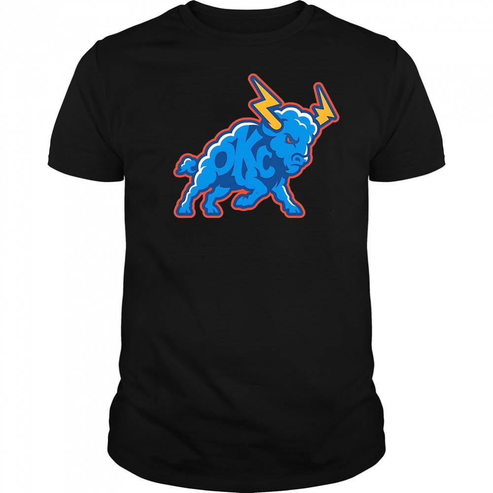 OKC Thunder cloud lightning logo shirt