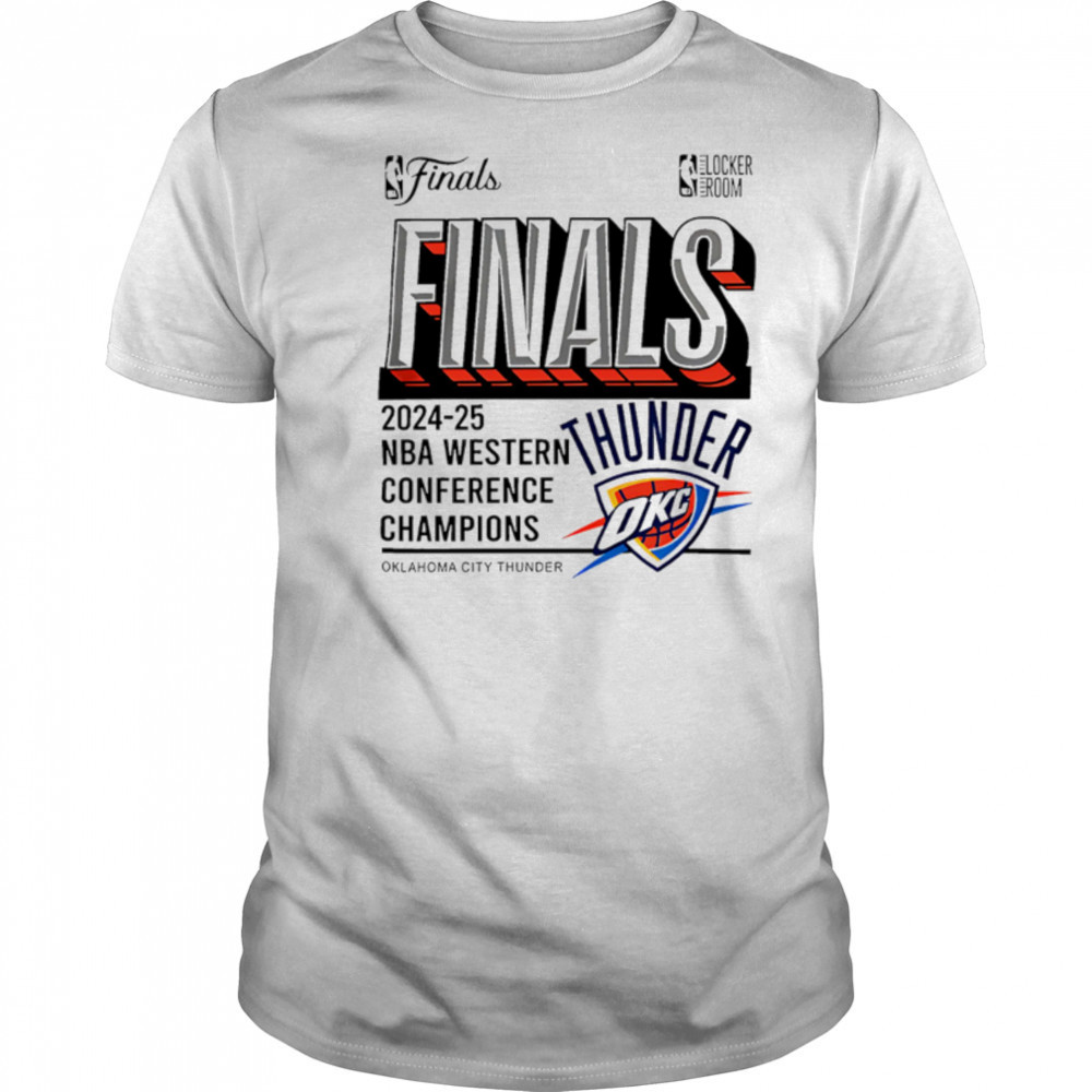 Oklahoma City Thunder Fanatics Steel 2025 Western Conference Champions Locker Room shirt