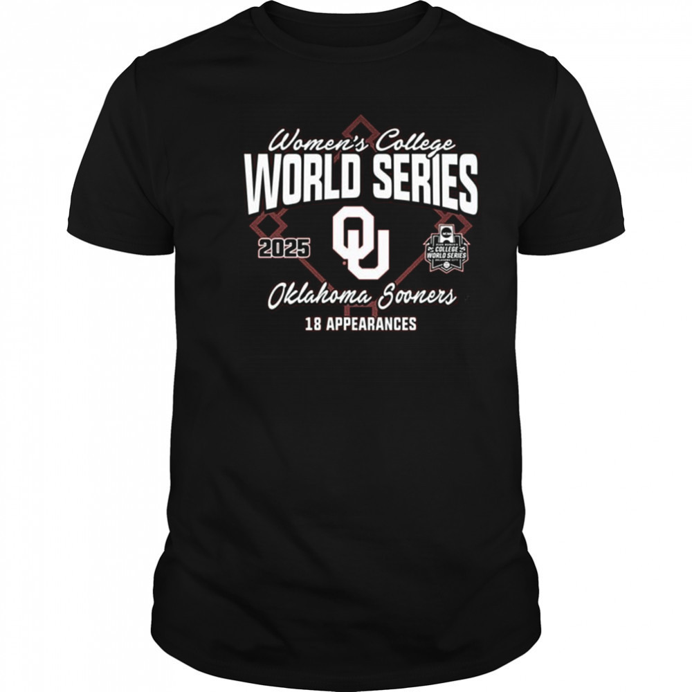 Oklahoma Sooners Crimson Women’s College World Series Bound 18 Appearances 2025 t-shirt