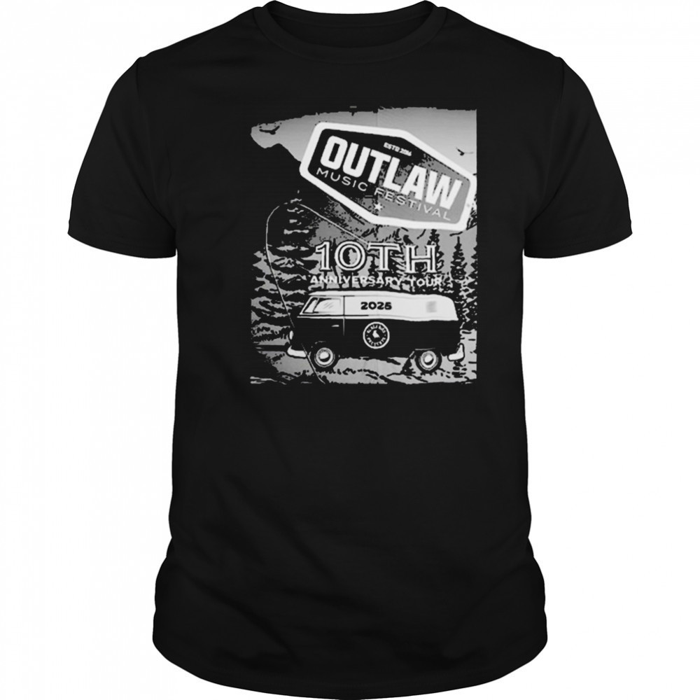 Outlaw Music Festival 10th Anniversary Tour 2025 Show At The Gorge Amphitheatre On May 25 2025 Quincy WA T shirts