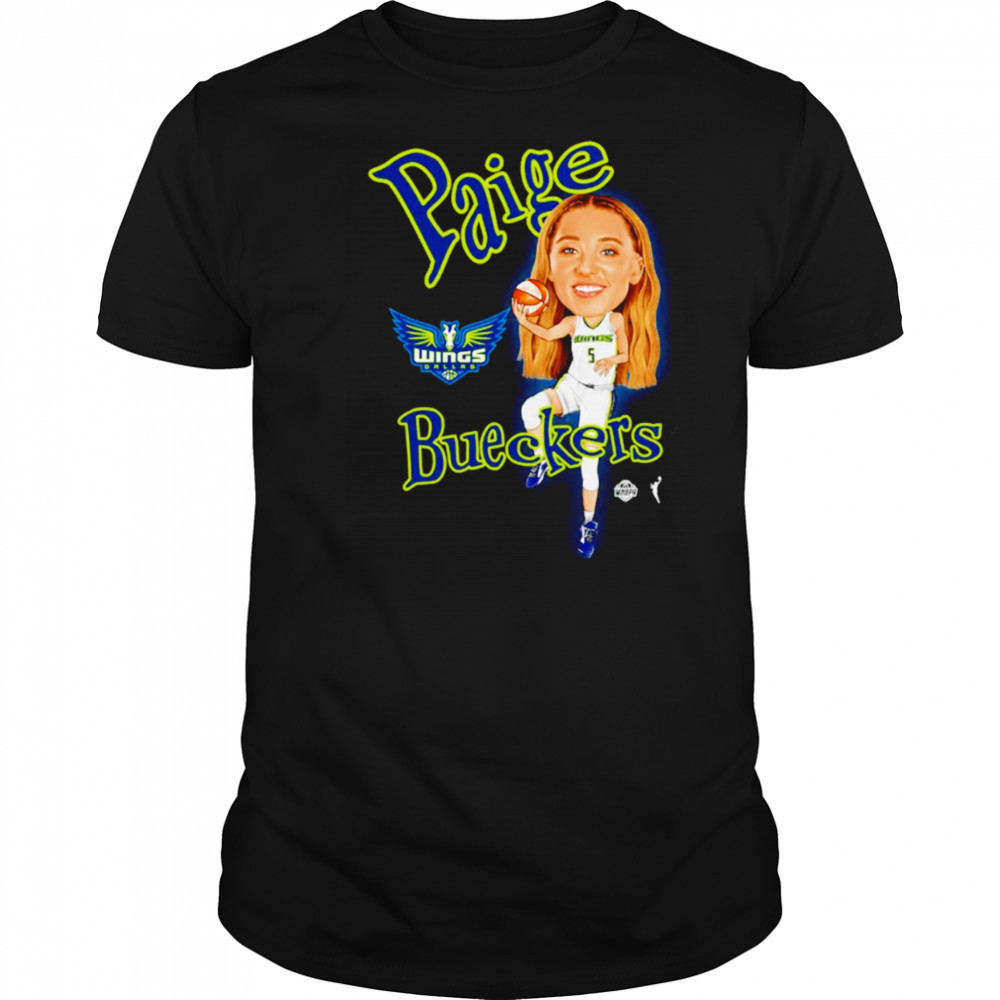 Paige Bueckers 2025 WNBA Draft Dallas Wings cartoon shirt