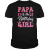 Papa Of The Birthday Girl Family Pink Coquette Bow shirt