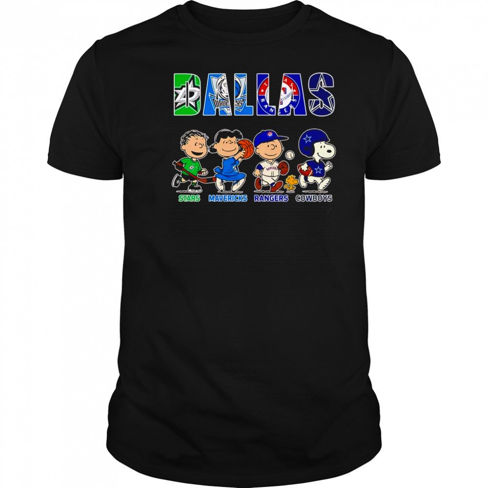 Peanuts Dallas Stars Mavericks Rangers Cowboys shirt