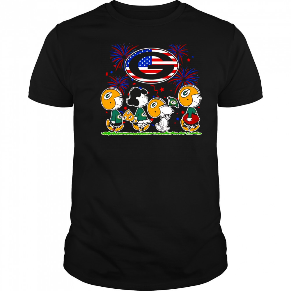 Peanuts fireworks Green Bay Packers 4th of July shirt