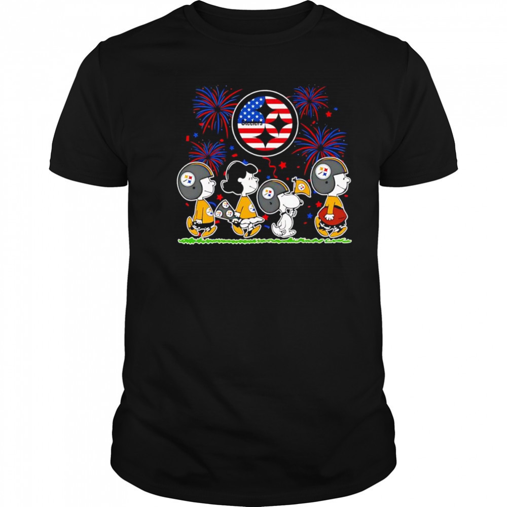 Peanuts fireworks Pittsburgh Steelers 4th of July shirt