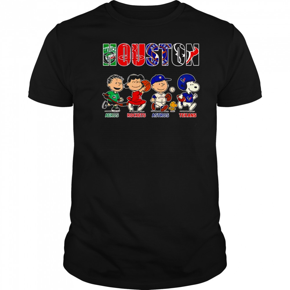 Peanuts Houston Aeros Rockets Astros Texans shirt