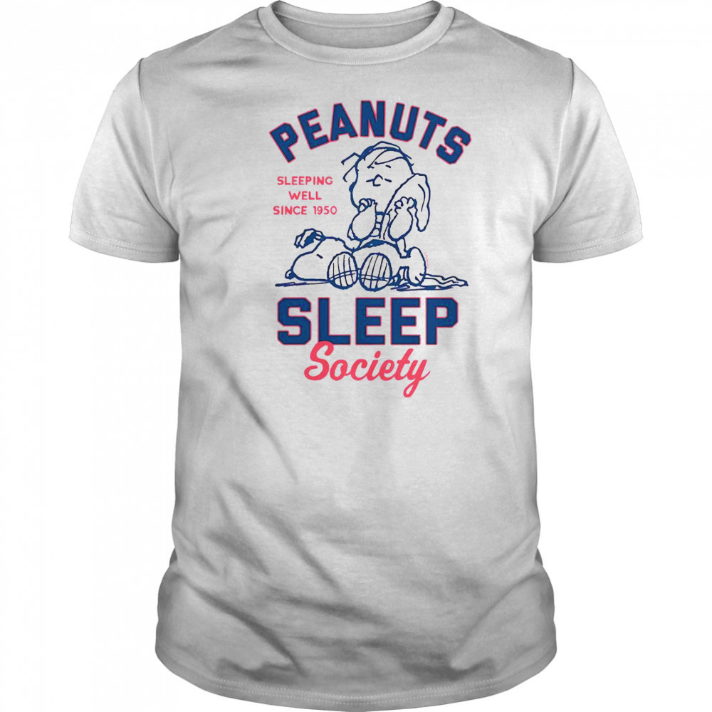 Peanuts Sleep Society Sleeping Well Since 1950 Peanuts Snoopy T-Shirt