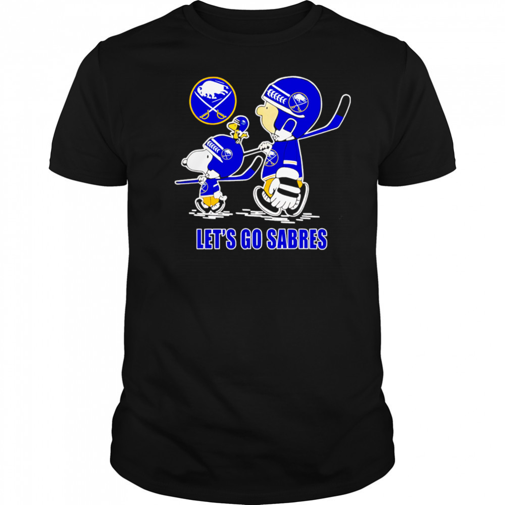 Peanuts Snoopy Charlie Brown And Woodstock Buffalo Sabres Let’s Go Sabres shirt