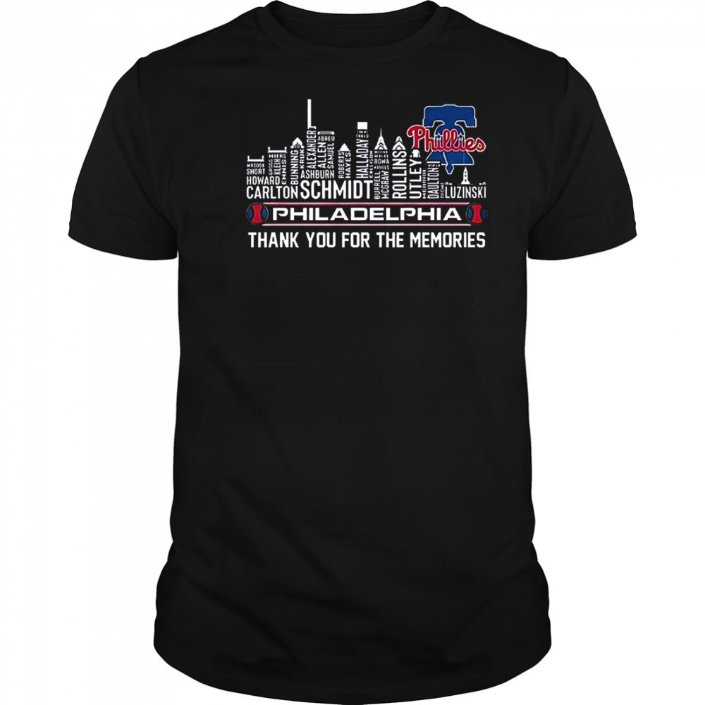 Philadelphia Phillies Skyline City Thank You For The Memories T-Shirt
