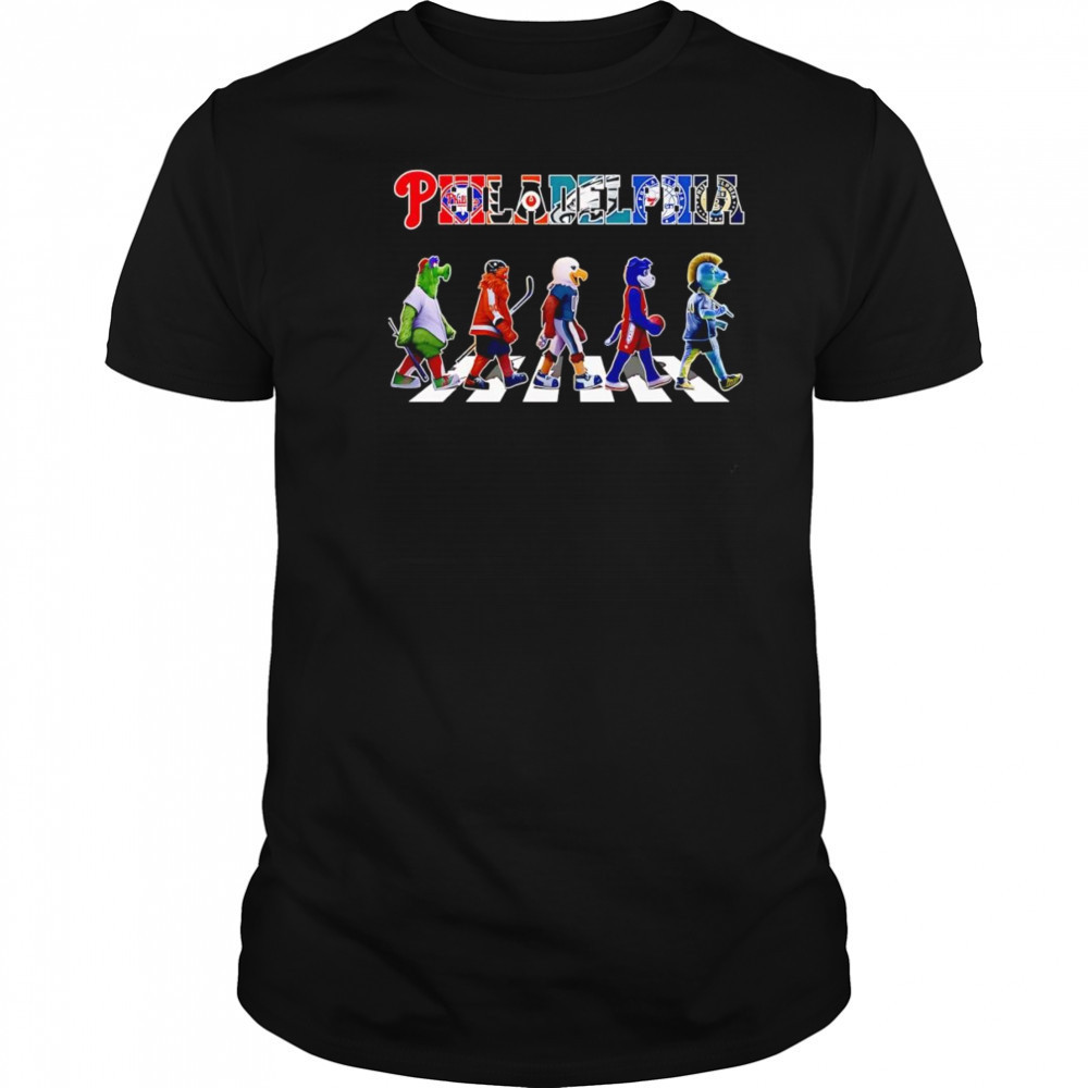 Philadelphia sports Abbey Road mascot shirt
