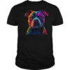 Pitbull Dog Colorful Face Dog Lover Men Women shirt