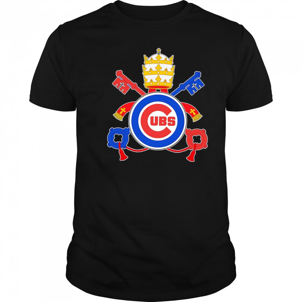 Pope Leo XIV Chicago Cubs logo shirt