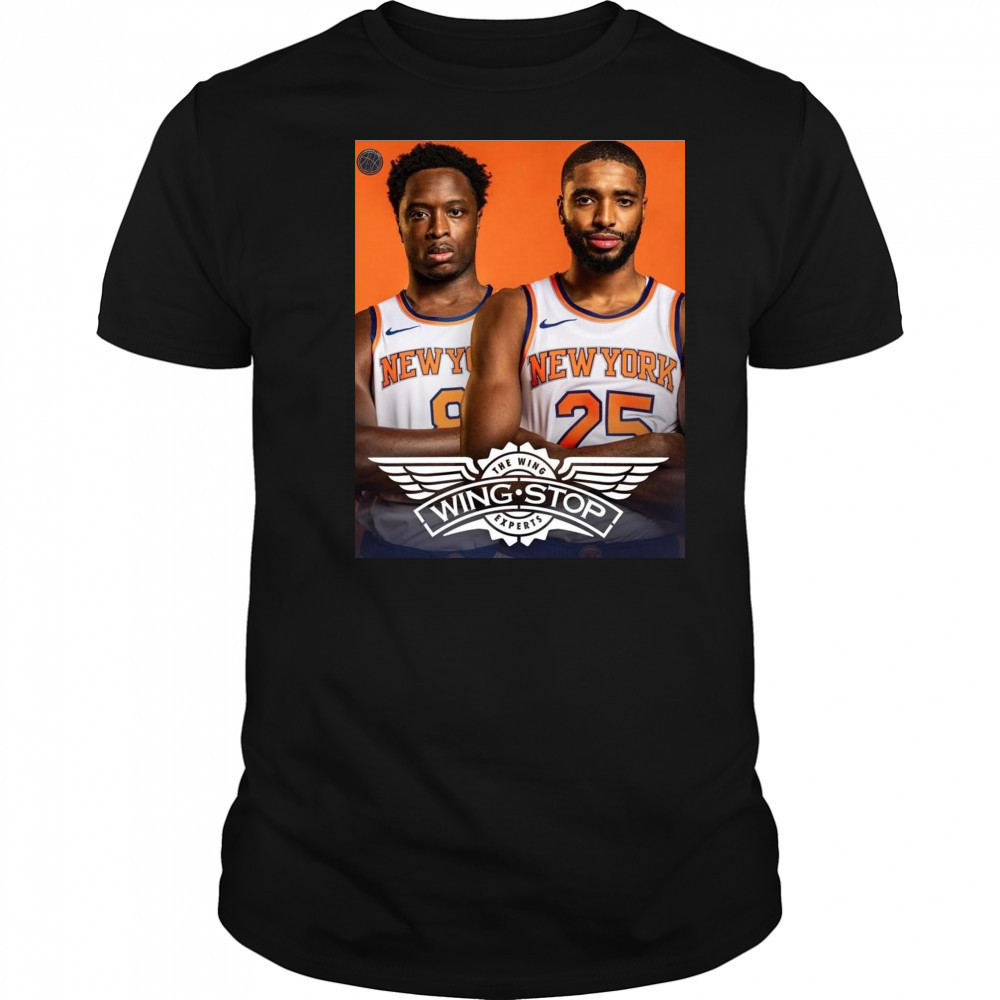 Poster OG Anunoby and Mikal Bridges New York Knicks Wingstop The Wing Experts t-shirt