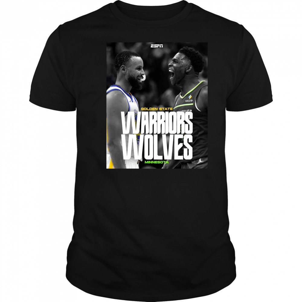 Poster Stephen Curry Golden State Warriors Vs Ant Man Anthony Edwards Minnesota Timberwolves t-shirt