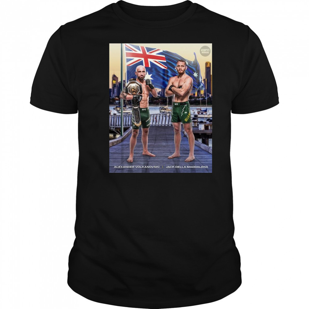 Poster UFC 315 Alexander Volkanovski Vs Jack Della Maddalena Welterweight Title 2025 t-shirt