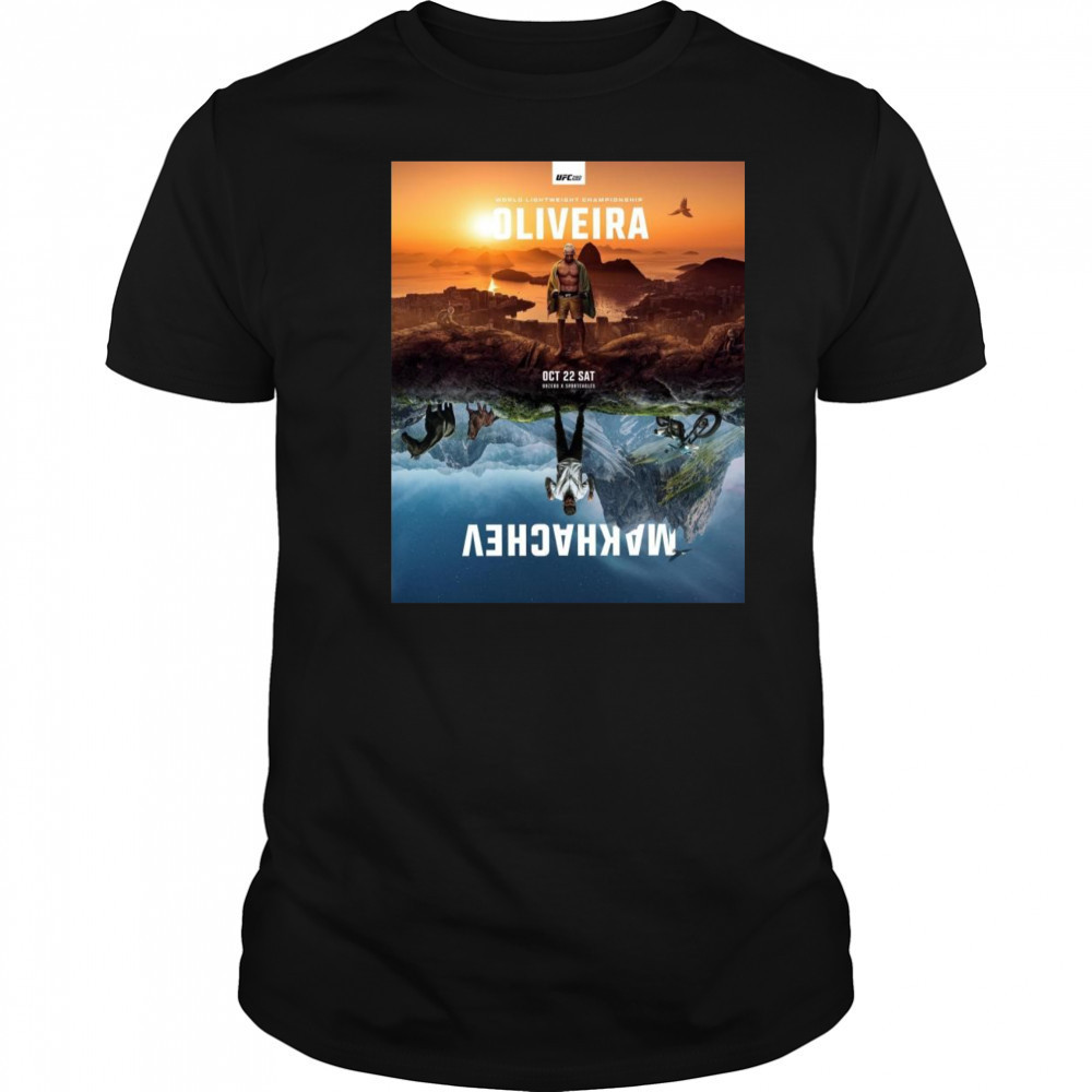 Poster World Lightweight Championship Oliveira Vs Makhachev October 22 Sat Bozebo X Sporteagles t-shirt