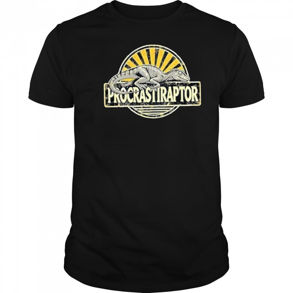 Procrastiraptor Procrastinating Velociraptor Shirt
