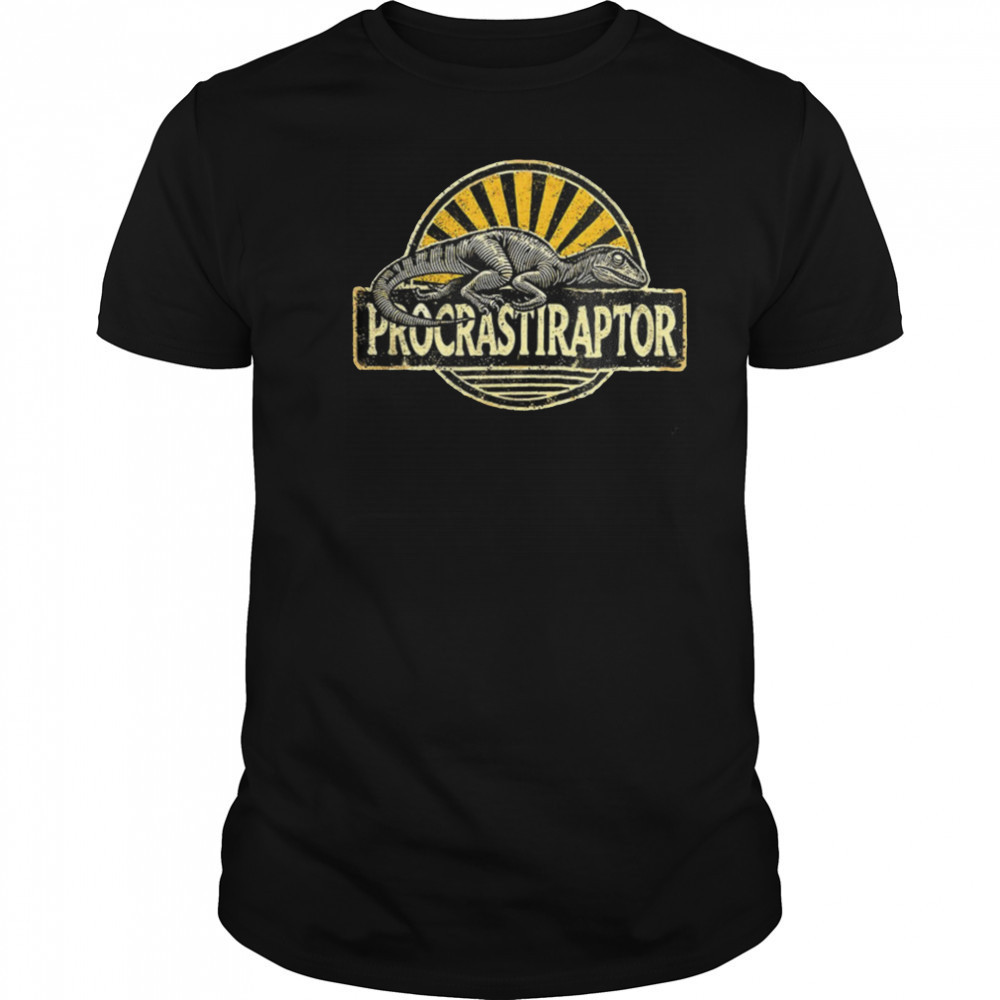 Procrastiraptor procrastinating velociraptor shirt