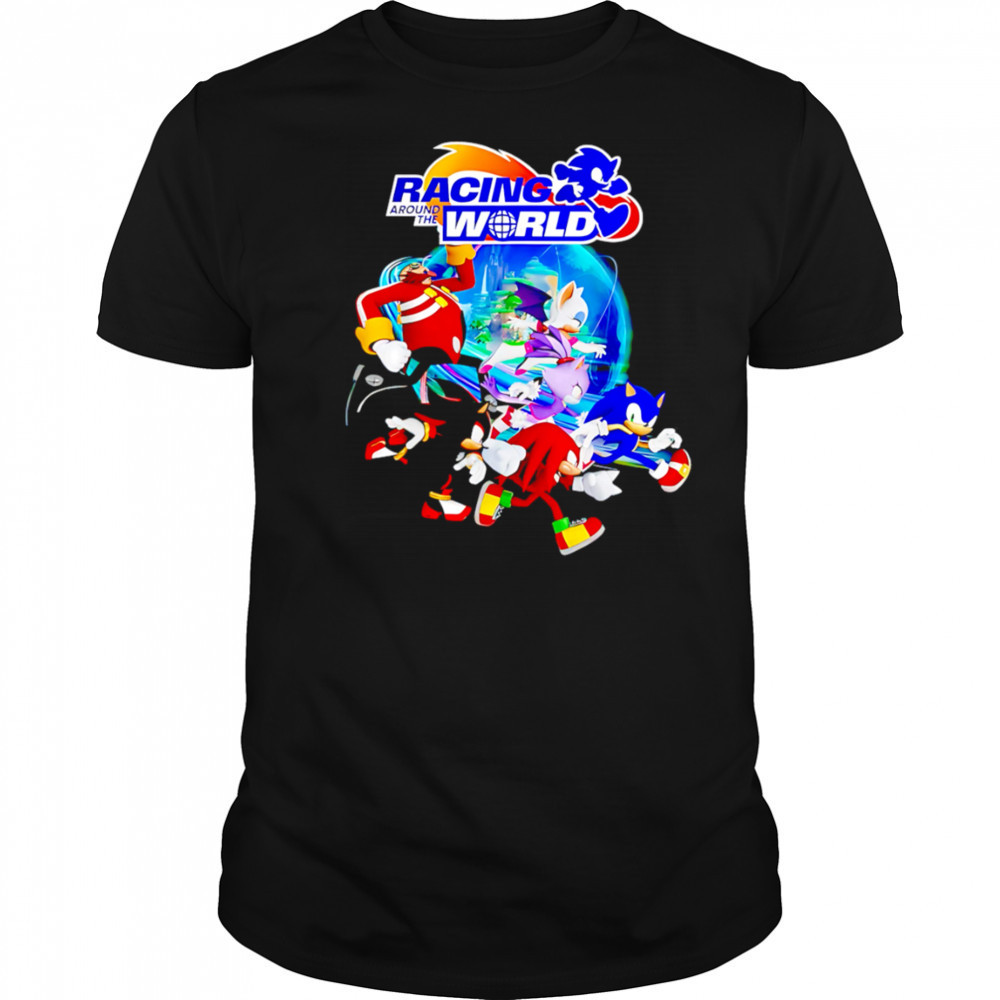 Racing Around World cartoon shirt