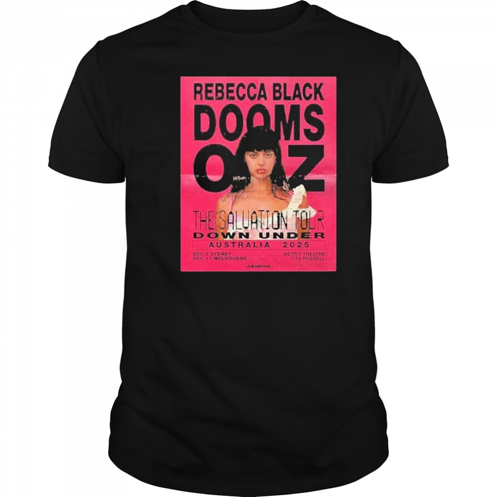 Rebecca Black Dooms OZ The Saluation Tour Down Under Australia 2025 In Sydney And shirt