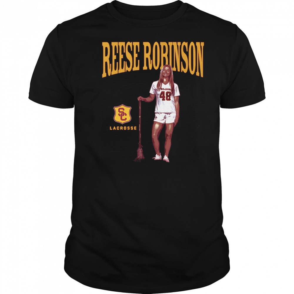Reese Robinson USC Trojans Lacrosse NCAA Division I Portrait t-shirt
