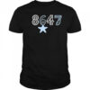 Retro 8647 Starfish Seashells Print shirt