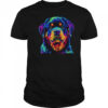Rottweiler Dog Colorful Face Dog Lover Men Women shirt
