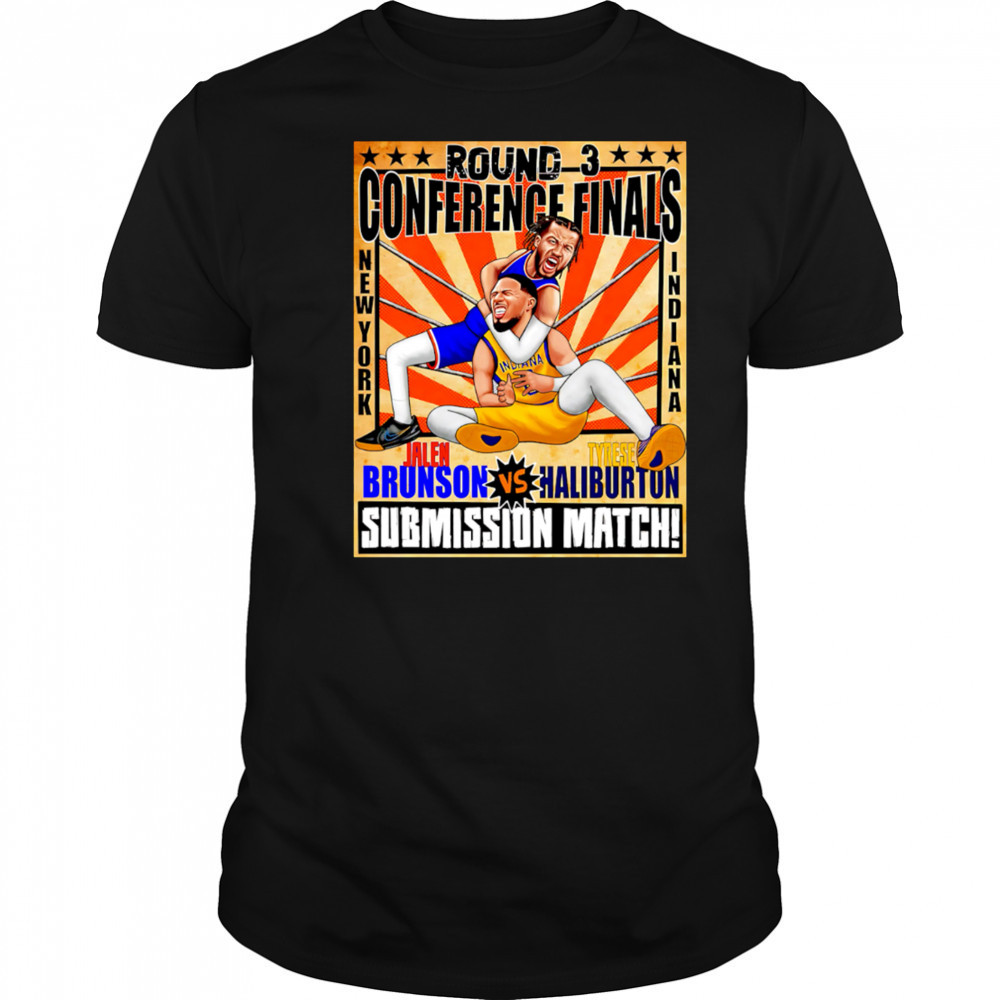 Round 3 Conference Finals Jalen Brunson vs Tyrese Haliburton Submission Match shirt