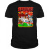 Sanders 12 Football Player Brown Jersey Stadium Bulldog Comic Style Graphic Shirt