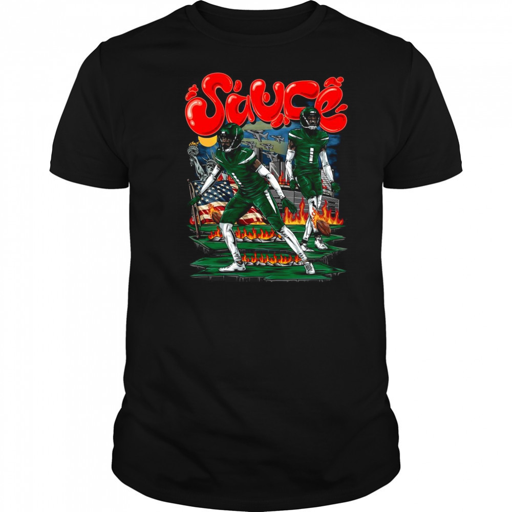 Sauce Gardner New York Jets NFL Football Planet Euphoria Painting t-shirt