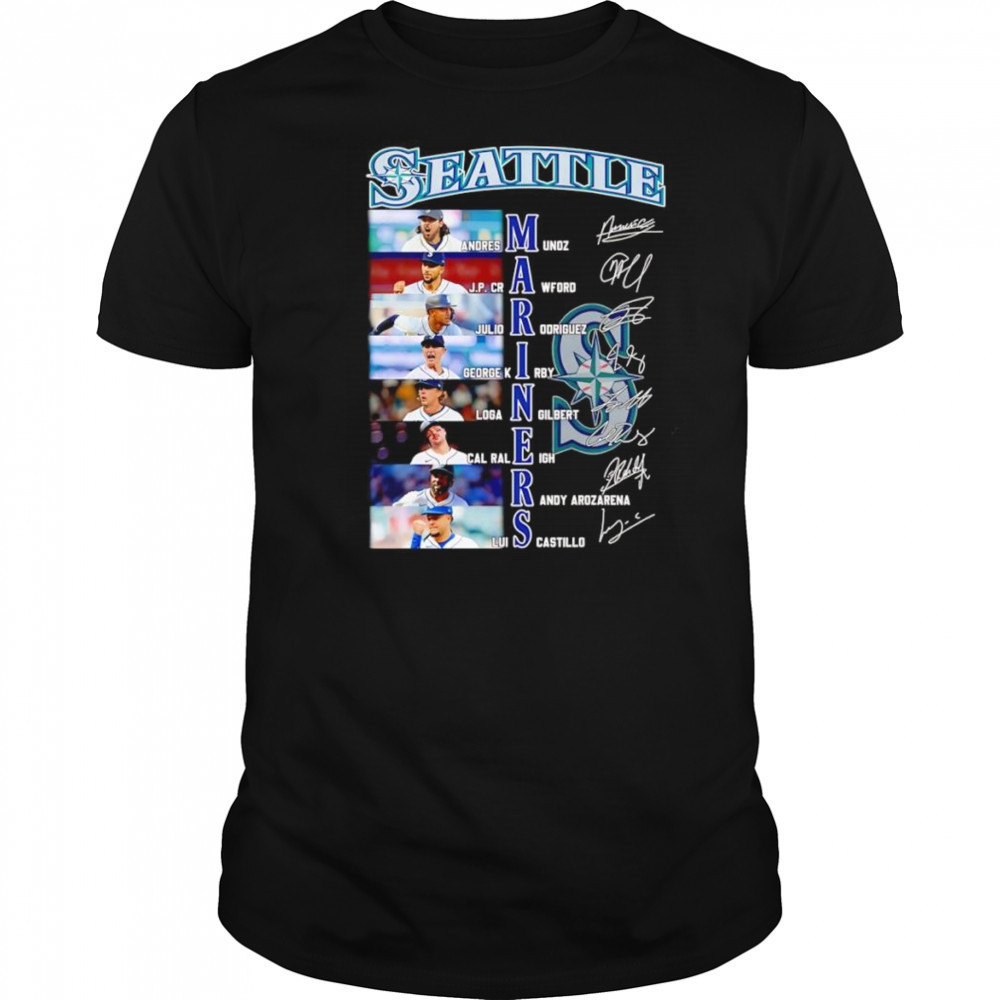 Seattle Mariners Andres Munoz JP Crawford Julio Rodriguez signature shirt