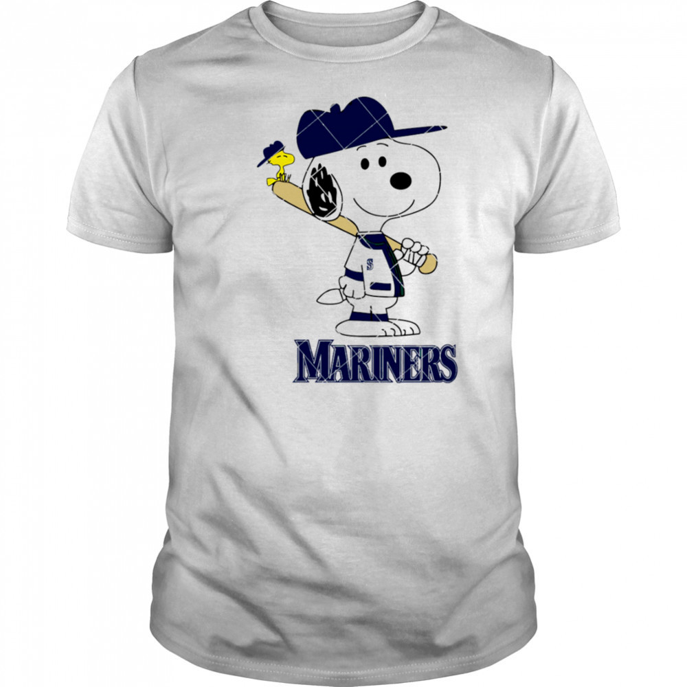 Seattle Mariners Snoopy Baseball funny cartoon shirt