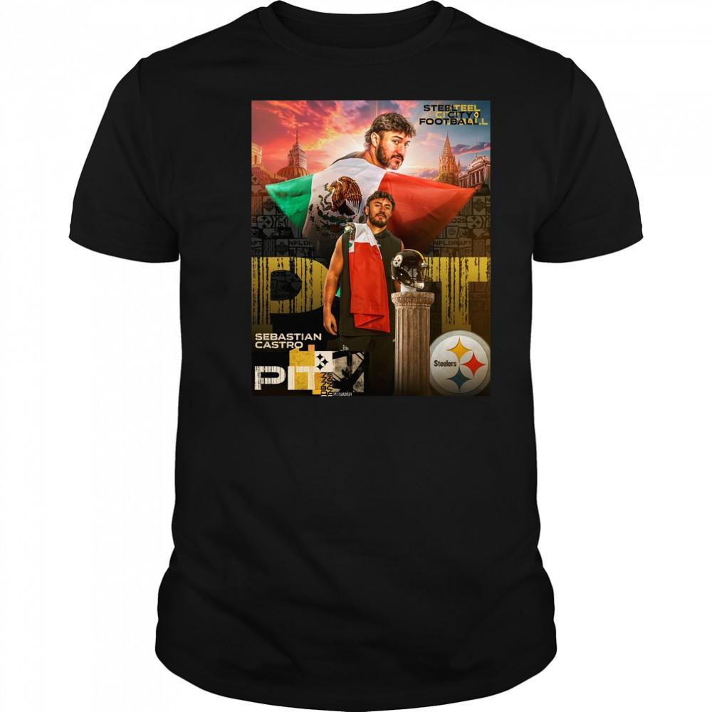 Sebastian Castro Pittsburgh Steelers Steel City Football Poster t-shirt